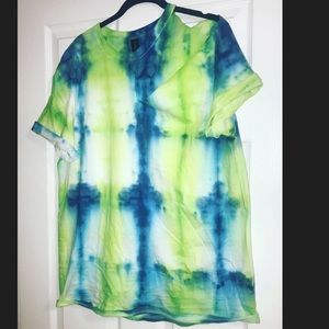 Custom tiedye custom cut off the shoulder T-shirt
